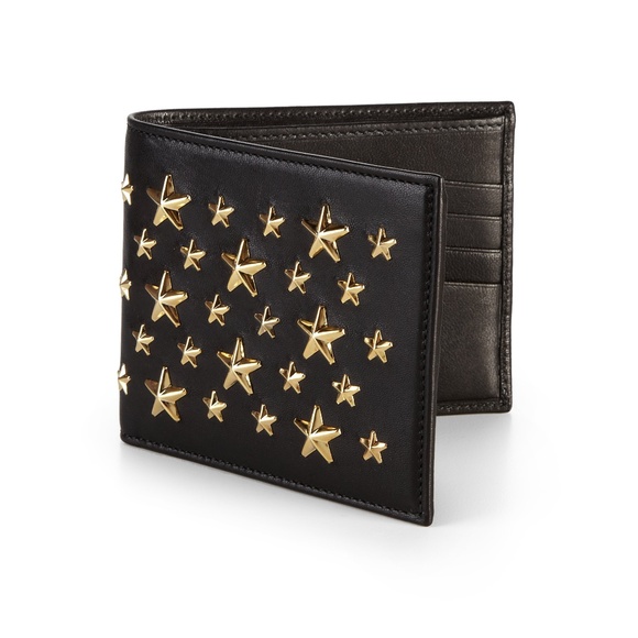 Jimmy Choo Other - Jimmy Choo Mark Leather Star Studded Bifold Wallet